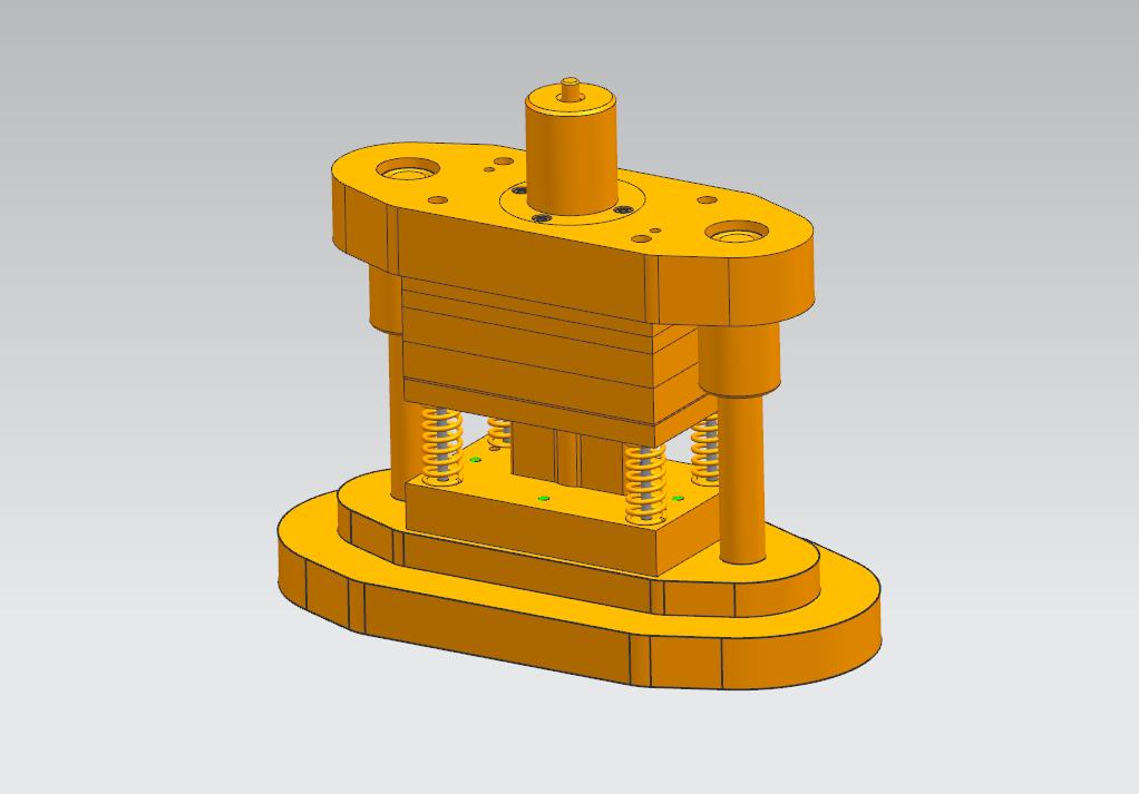 连接片冲孔落料复合模(CAD图+UG三维)