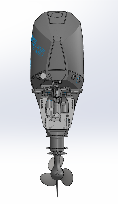 船舶舷外机模型