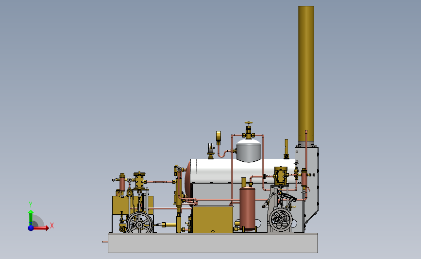 蒸汽发电厂3d模型 3D模型SolidWorks三维设计图