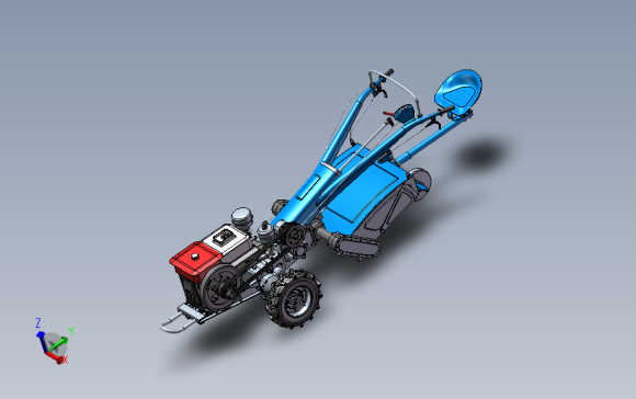 一款拖拉机完整设计图纸 3D模型SolidWorks三维设计图