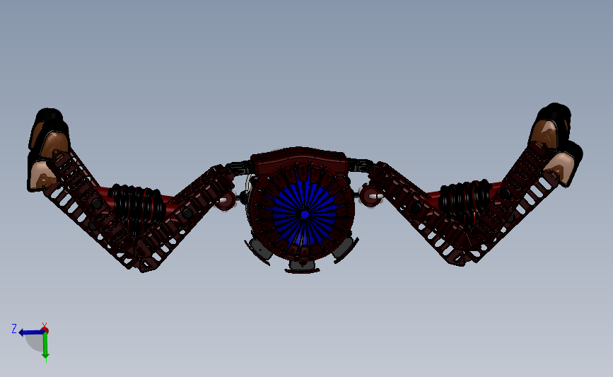 蜘蛛机器人 3D模型SolidWorks三维设计图