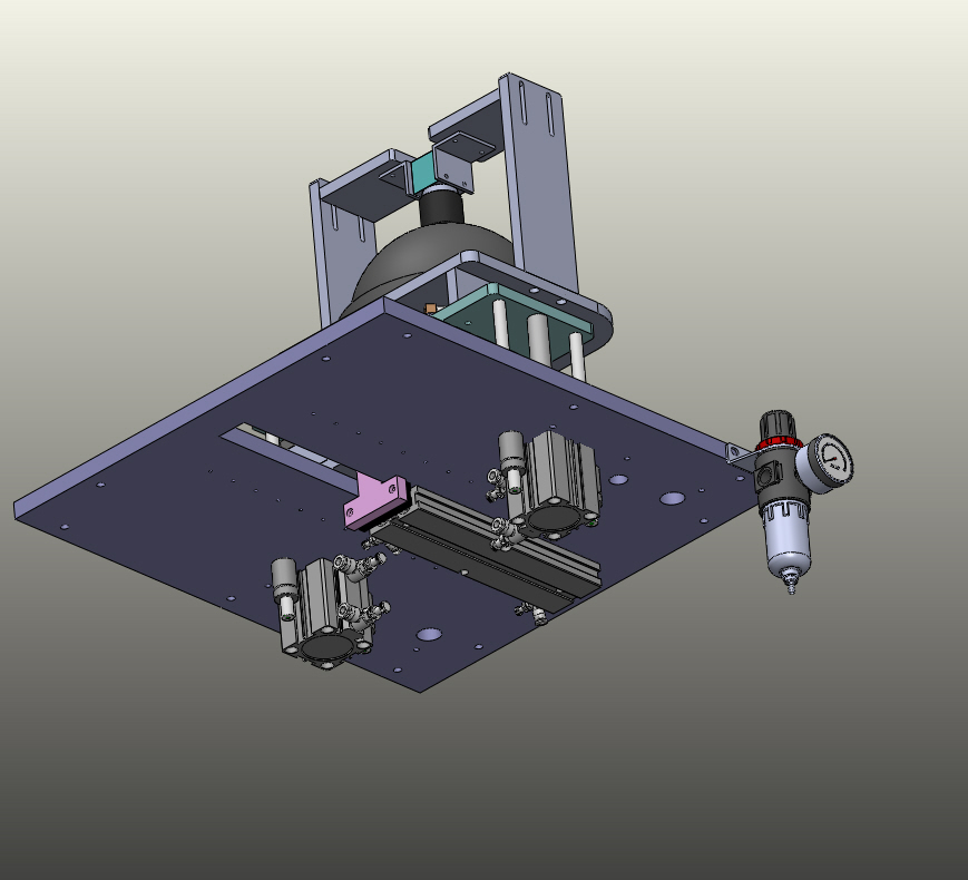 影像显示板按键检测机3D模型SolidWorks三维设计图