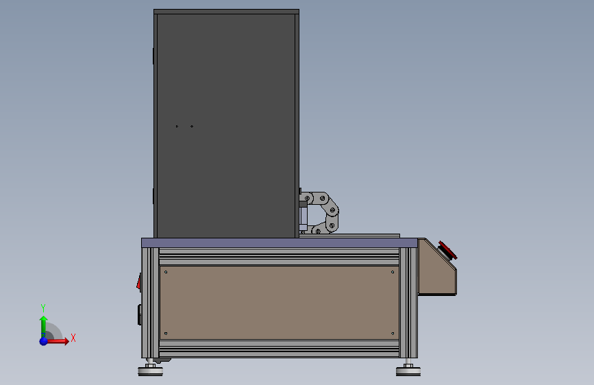 影像显示板按键检测机3D模型SolidWorks三维设计图