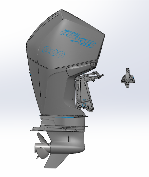 船舶舷外机模型
