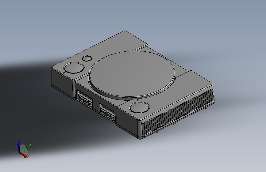 游戏机主机 3D模型SolidWorks三维设计图