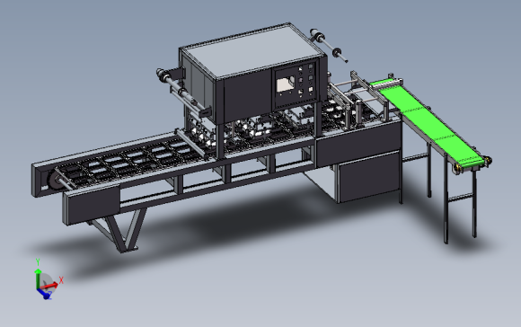 直线式食品封口机 1出3封口机 3D模型SolidWorks三维设计图