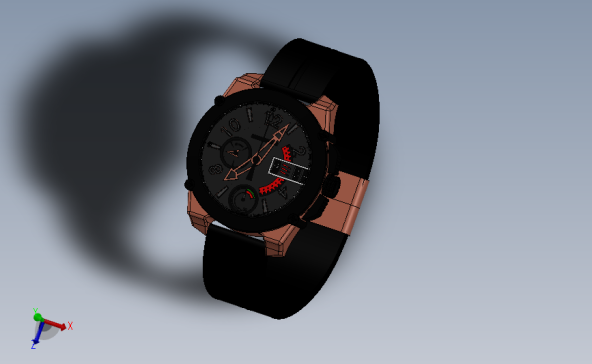 一款sw绘制精美手表模型3D模型SolidWorks三维设计图 ProE UG(NX) Catia Inventor设计