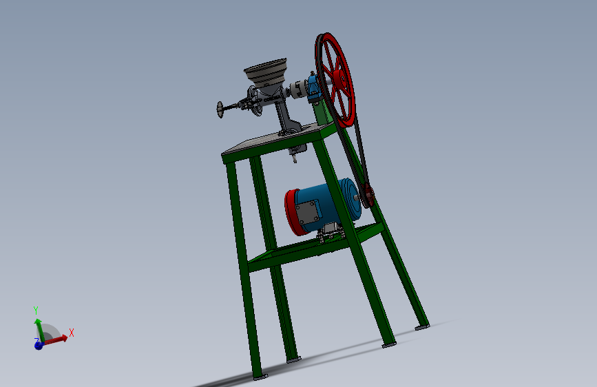 一款电动磨料机sw模型 3D模型SolidWorks三维设计图