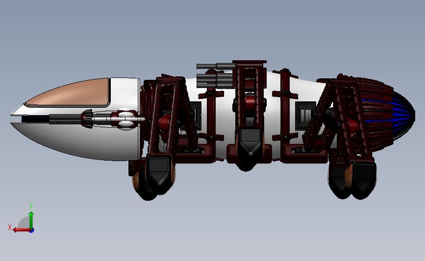 蜘蛛机器人 3D模型SolidWorks三维设计图