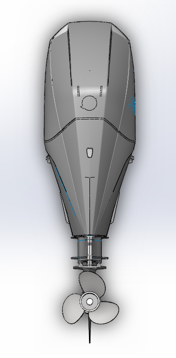 船舶舷外机模型