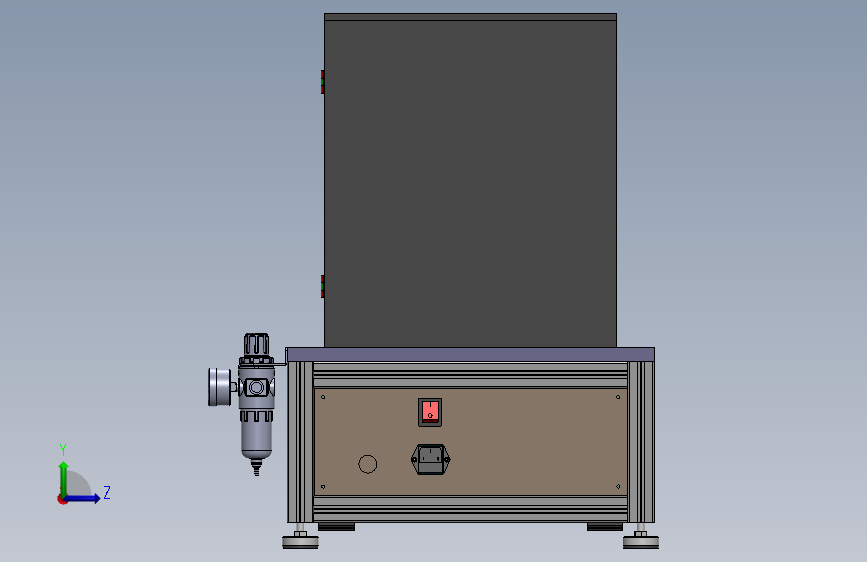 影像显示板按键检测机3D模型SolidWorks三维设计图
