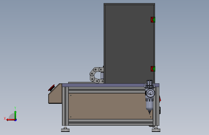影像显示板按键检测机3D模型SolidWorks三维设计图