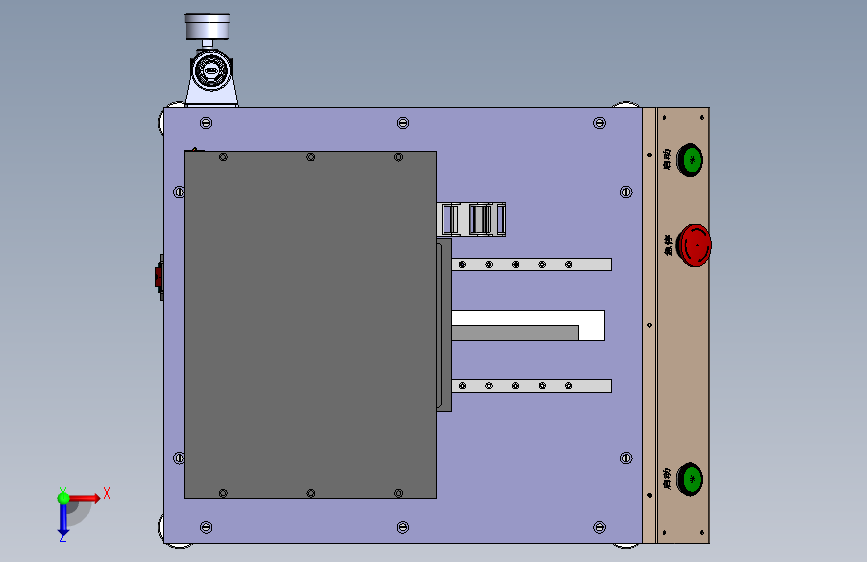 影像显示板按键检测机3D模型SolidWorks三维设计图