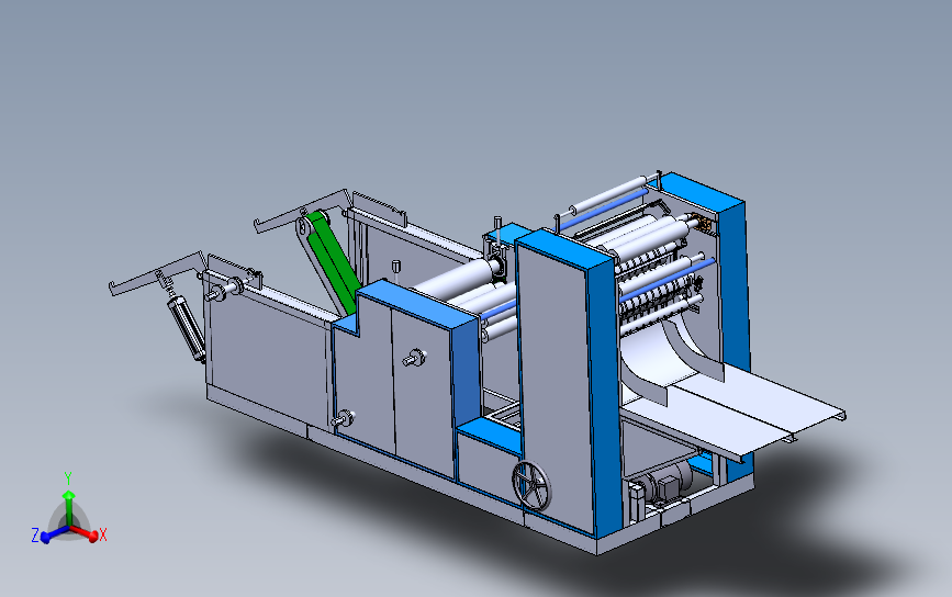 折叠式点胶机 3D模型SolidWorks三维设计图