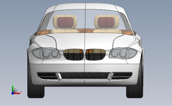 一款solidworks绘制宝马汽车3D模型SolidWorks三维设计图