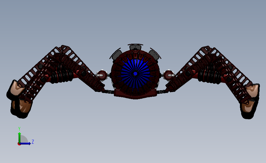 蜘蛛机器人 3D模型SolidWorks三维设计图