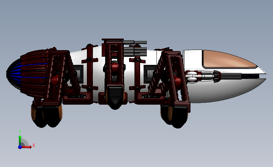 蜘蛛机器人 3D模型SolidWorks三维设计图
