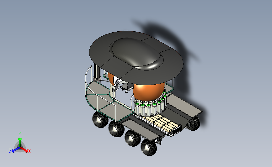 月球侦察车 3D模型SolidWorks三维设计图