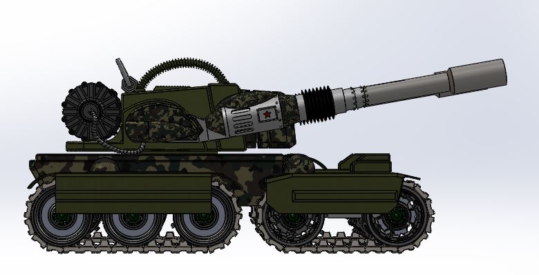 定南坦克三维模型图