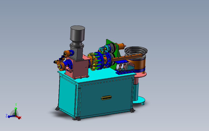 圆柱销制作机、销制造机（凸轮曲柄连杆机构）3D模型SolidWorks三维设计图