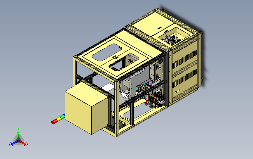 在线ICT自动测试设备 3D模型SolidWorks三维设计图