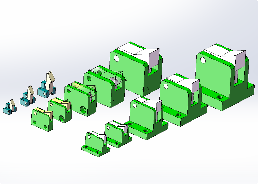 止回组件 止回、定位、挡料组件 型号全 SolidWorks建模