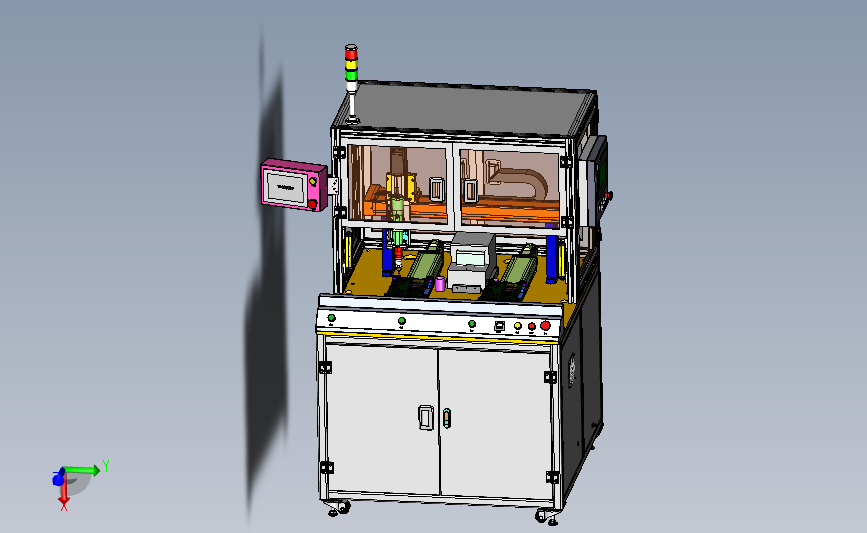 双Y轴吸气式锁螺丝机 3D模型SolidWorks三维设计图