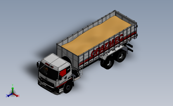 重卡自卸车 3D模型SolidWorks三维设计图