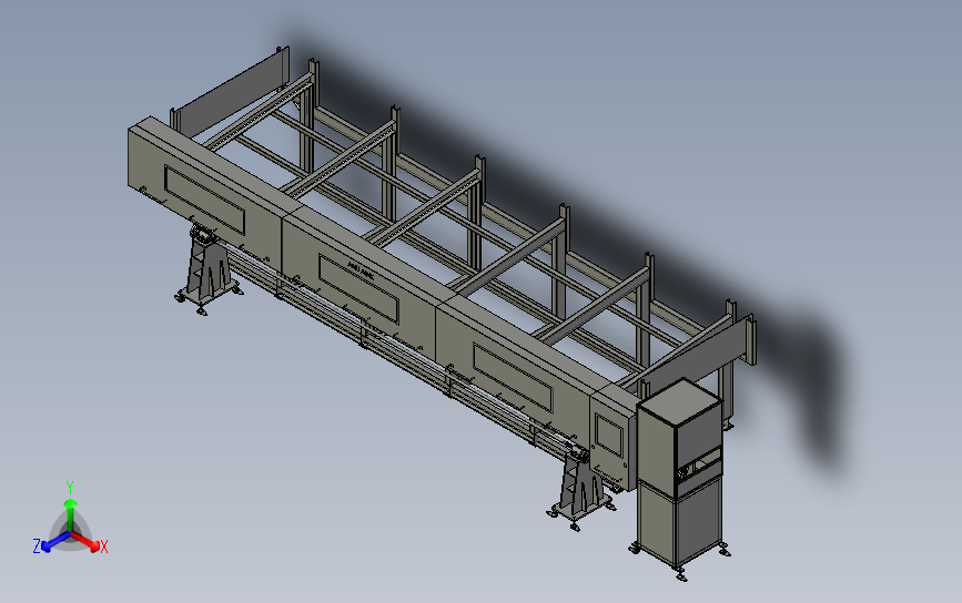 重型滚轮送料机 3D模型SolidWorks三维设计图
