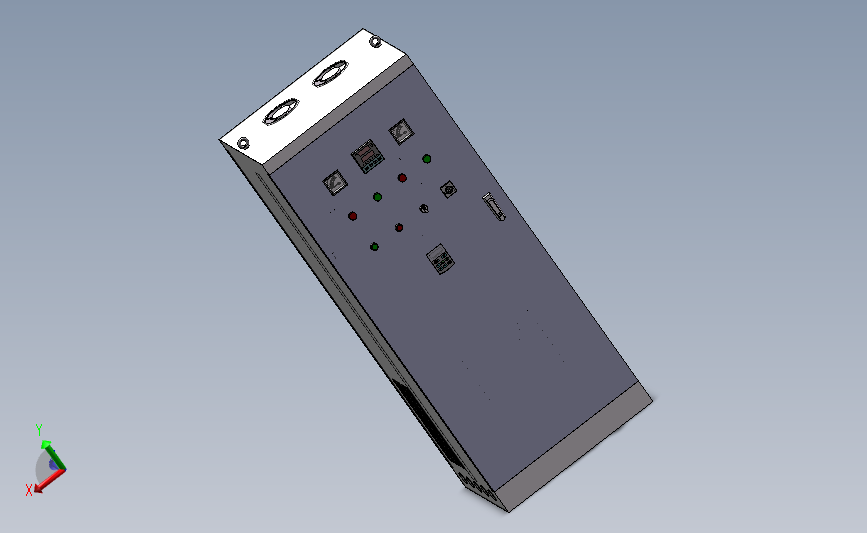 中央空调变频冷冻泵控制柜 3D模型SolidWorks三维设计图