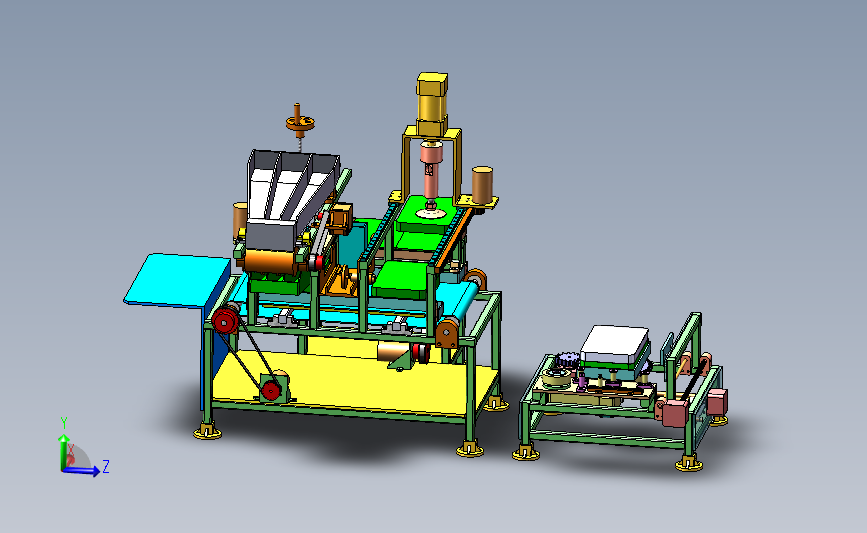 水果包装机、非标自动化设备 3D模型SolidWorks三维设计图