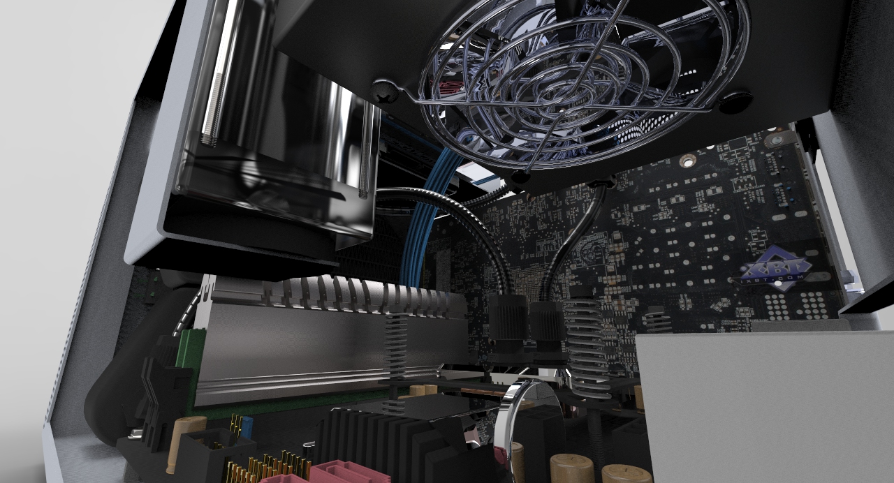 水冷机箱3D模型SolidWorks三维设计图