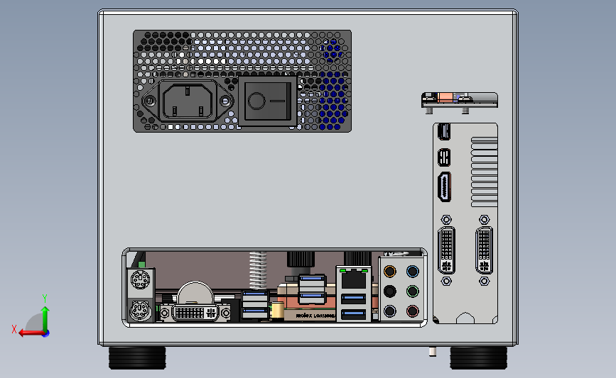 水冷机箱3D模型SolidWorks三维设计图