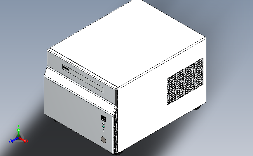 水冷机箱3D模型SolidWorks三维设计图