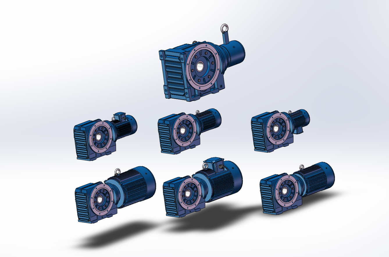 7款KFK10法兰安装斜齿轮-伞齿轮减速电机