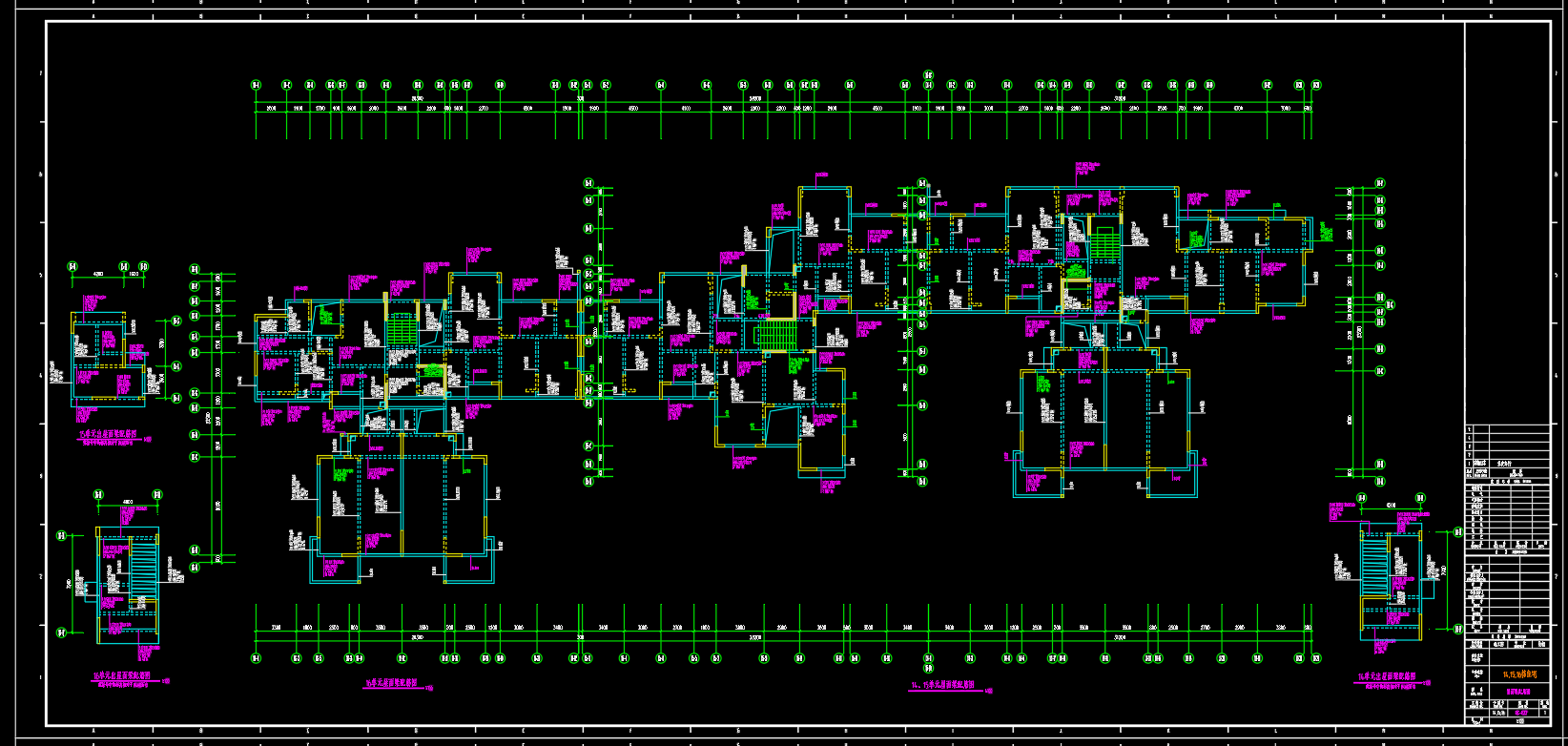 框架剪力墙结构住宅结构施工图(11层桩基础)