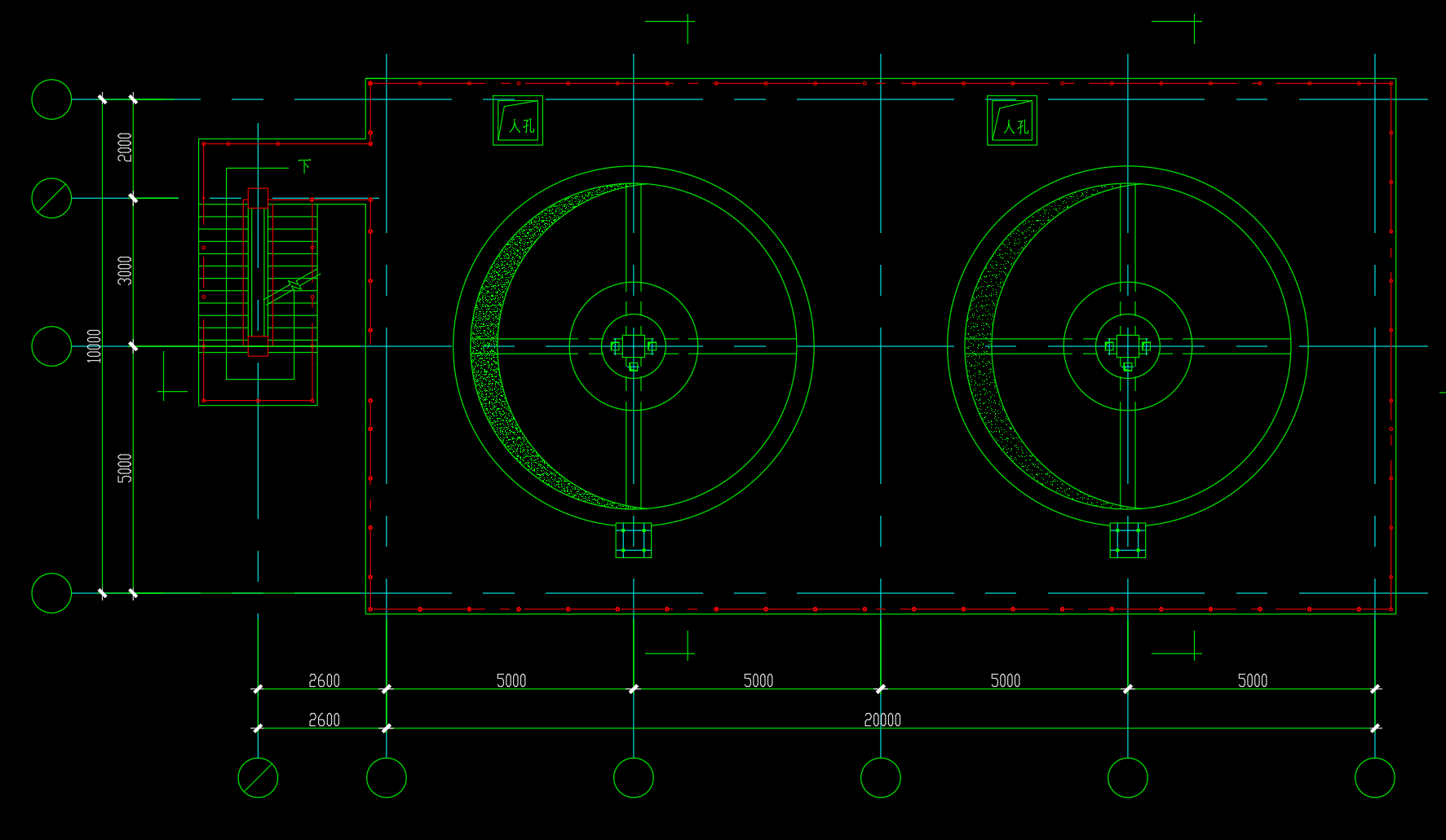 钢筋混凝土框架冷却塔结构施工图