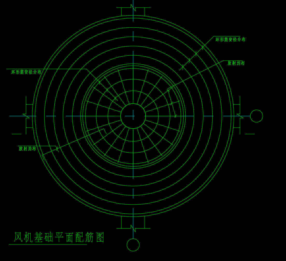 钢筋混凝土框架冷却塔结构施工图