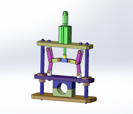 夹紧自锁机构利用连杆死点 强力自锁