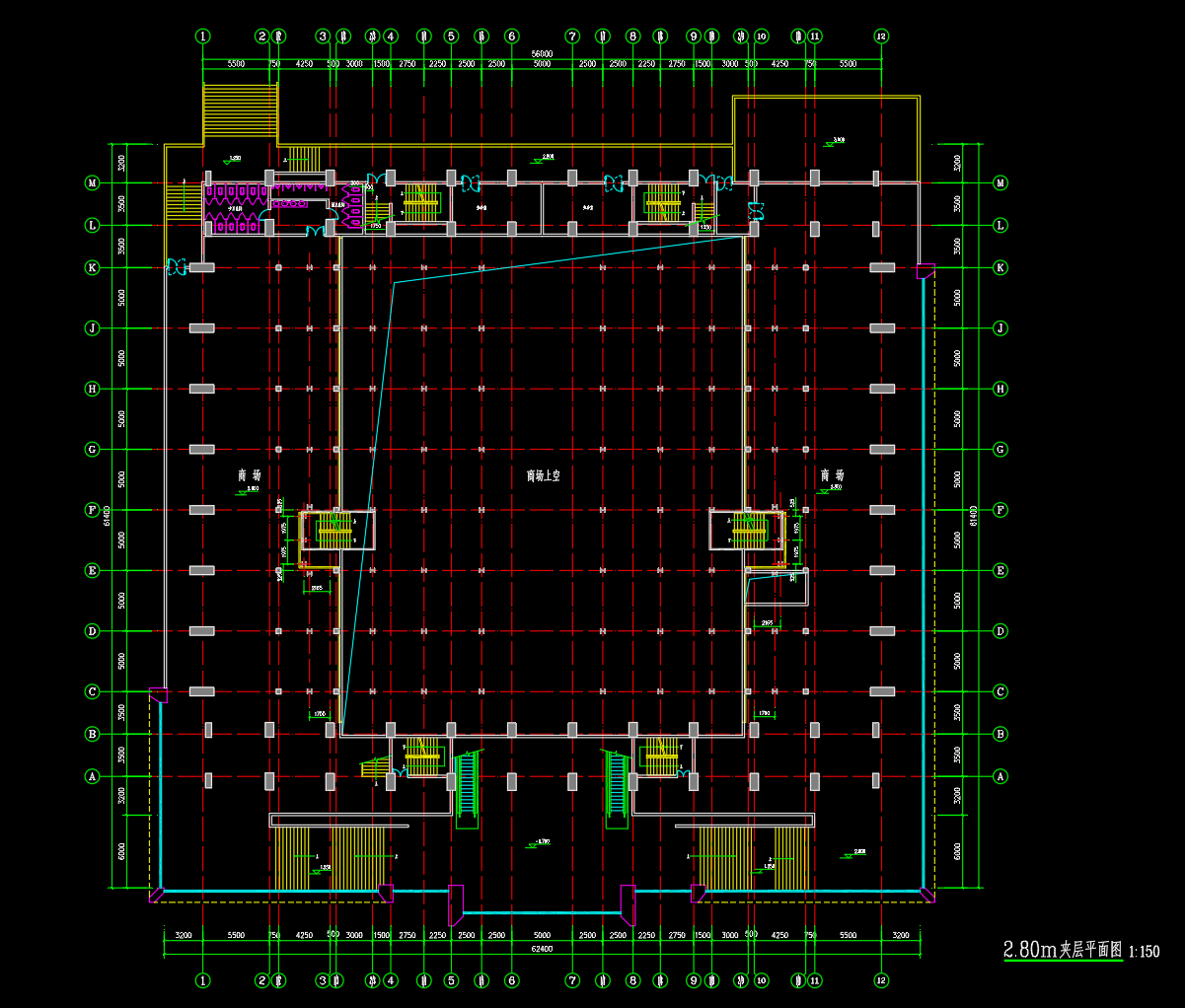 三层门式刚架结构电影城结构施工图