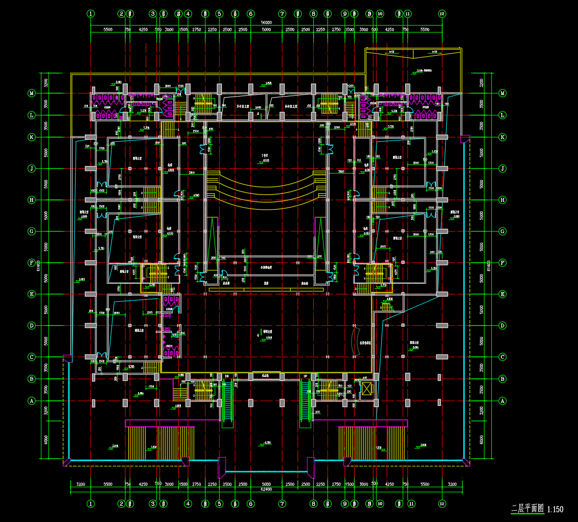 三层门式刚架结构电影城结构施工图