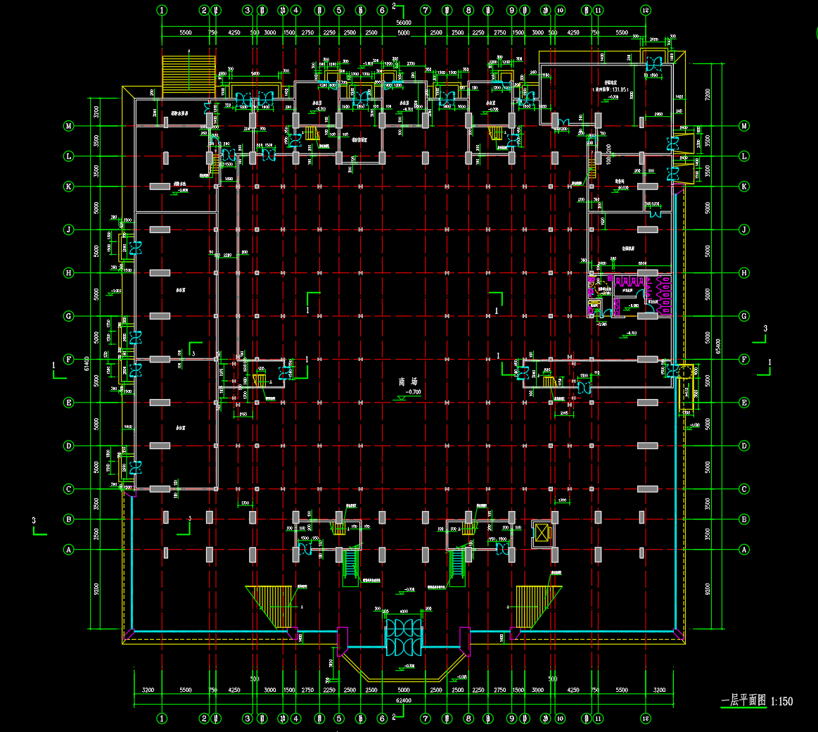 三层门式刚架结构电影城结构施工图