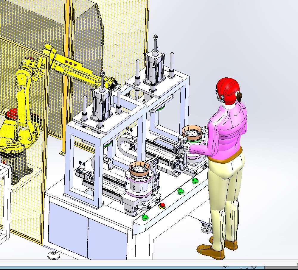 手动上料自动夹紧定位-自动旋转输送-钣金氩弧焊自动焊机械手