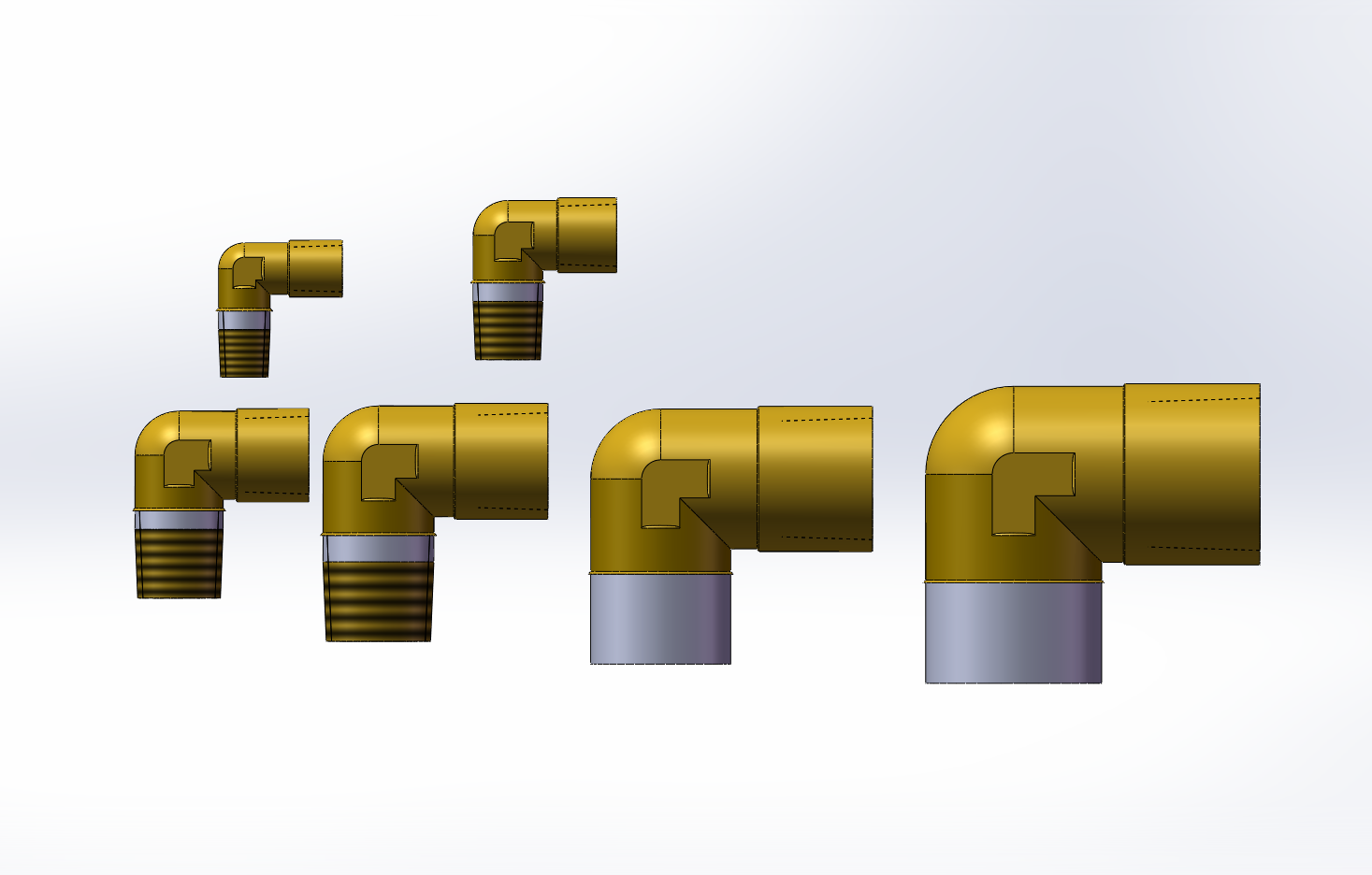 6款组合式直角终端管接头(BSP)