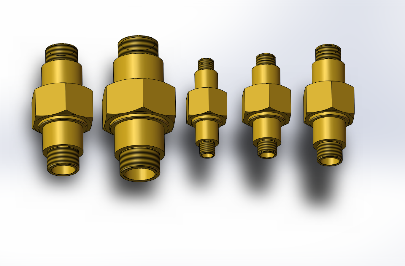 5款组合式直通活节终端管接头