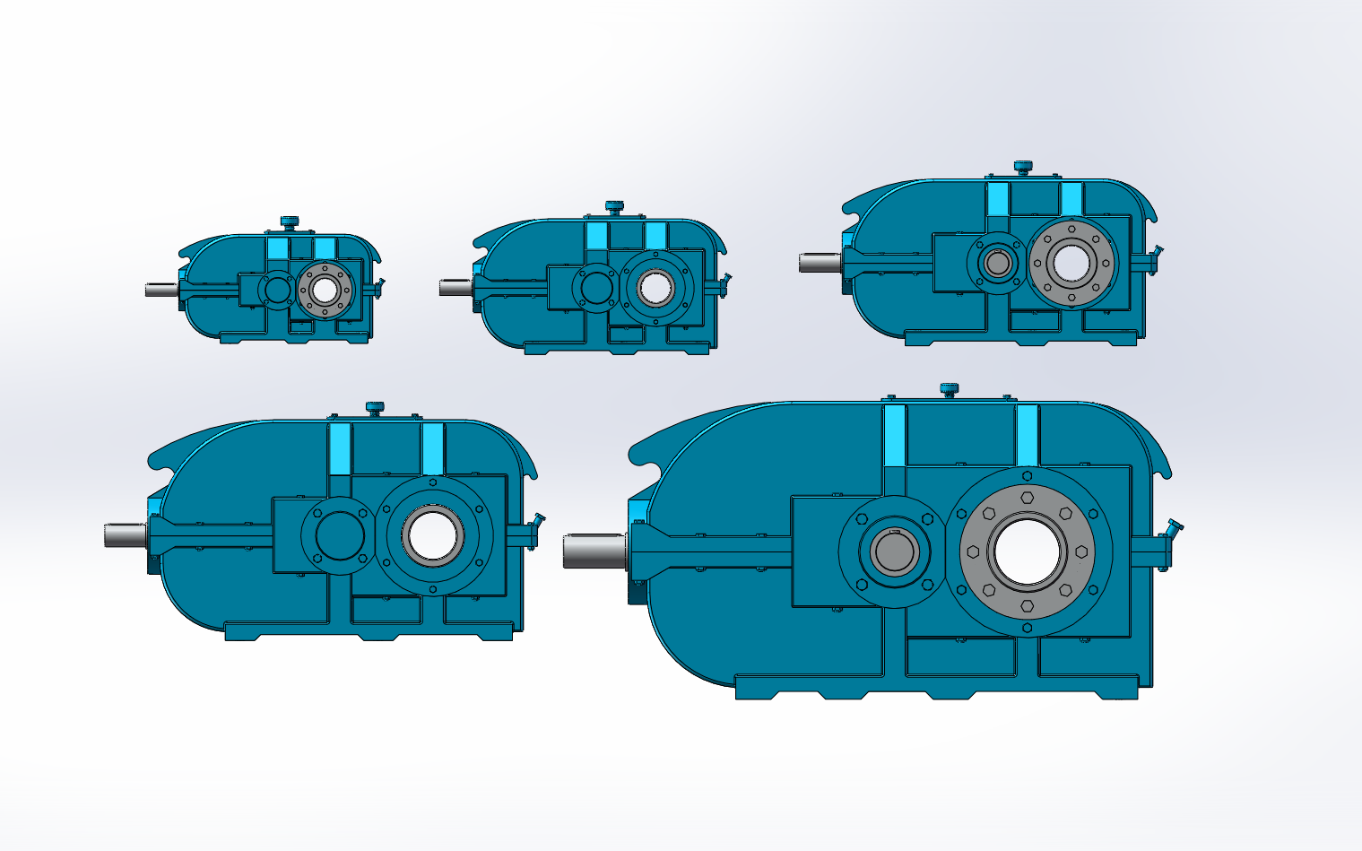 5款DBYK硬齿面圆柱齿轮减速器
