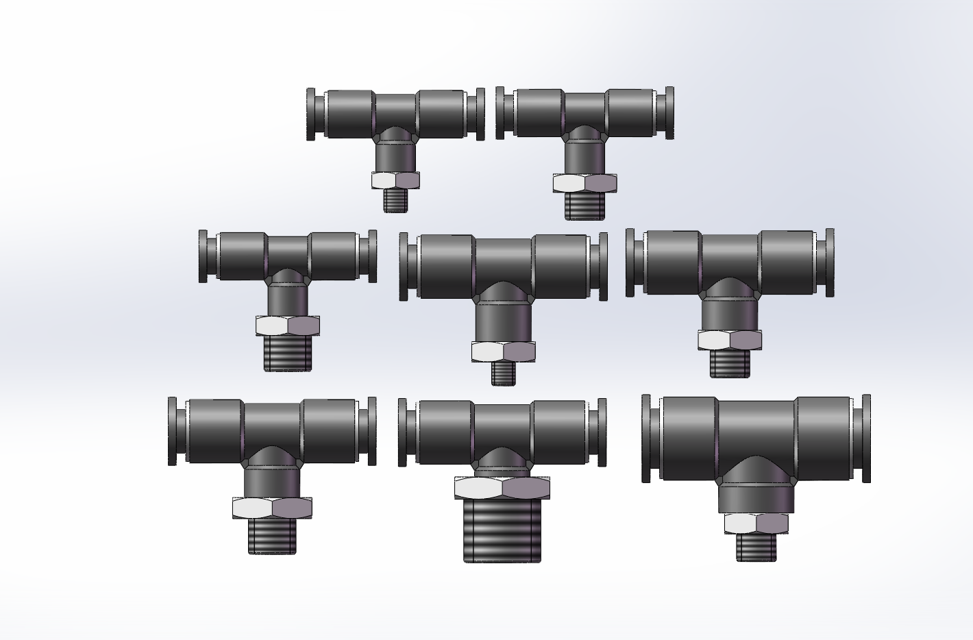 8款PT-C(Male Branch Tee)塑体插入式管接头