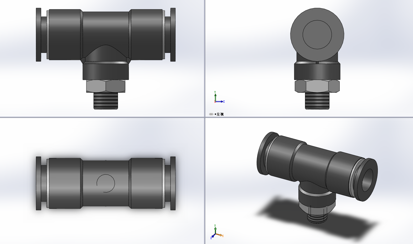 8款PT-C(Male Branch Tee)塑体插入式管接头