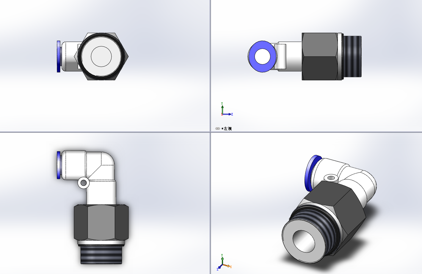 8款IPLL-G 加长L型螺纹弯头-G螺纹