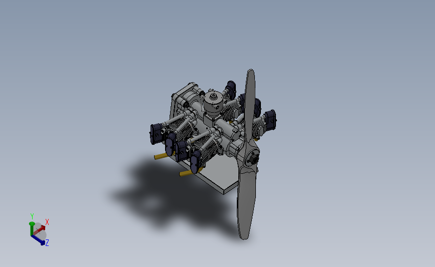 水平对置发动机（四缸） 3D模型SolidWorks三维设计图
